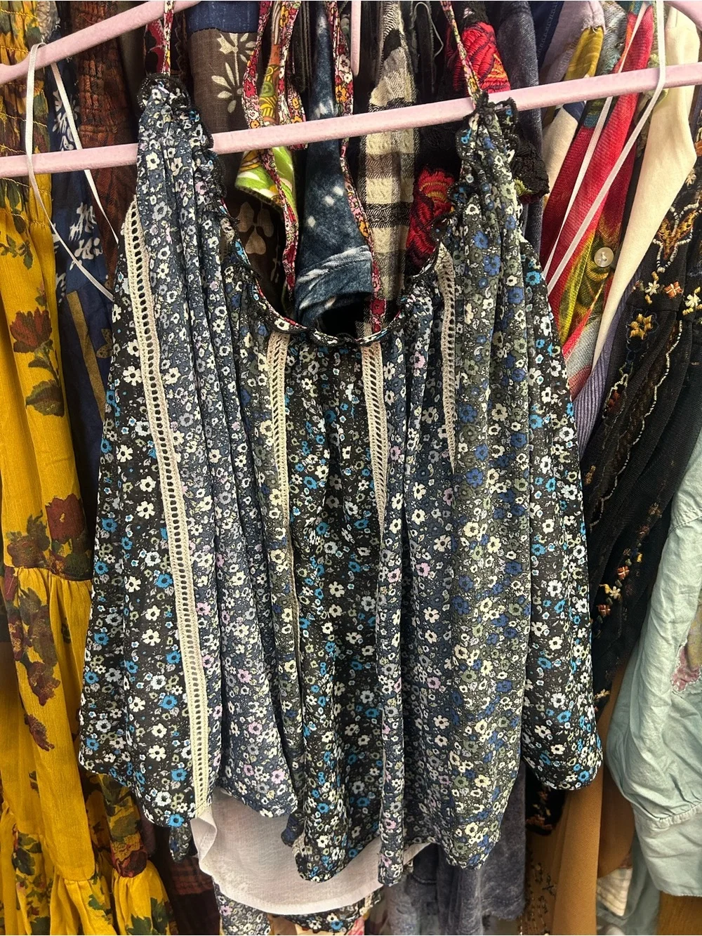 NWT Free People Costa Printed Halter Neck Tank M